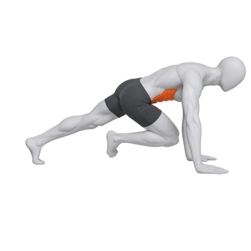 Mountain climbers animation inside a course slide