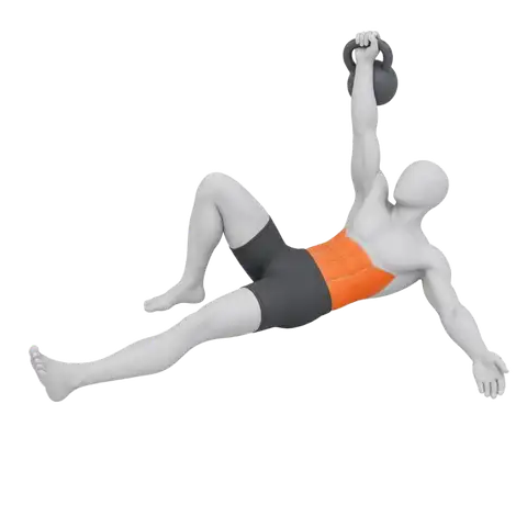 Kettlebell Turkish get-up from RepDB — transparent WebP loop with real motion